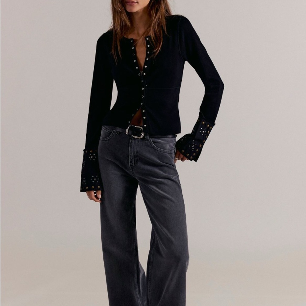 We The Free Tinsley Baggy High-Rise Jeans Celestial Black